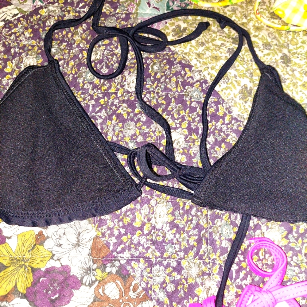 PINK Victoria's Secret Black Swim Bra